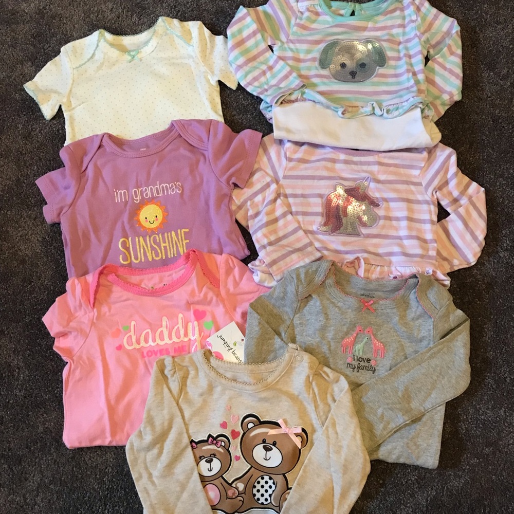 Seven 18-24m onesies